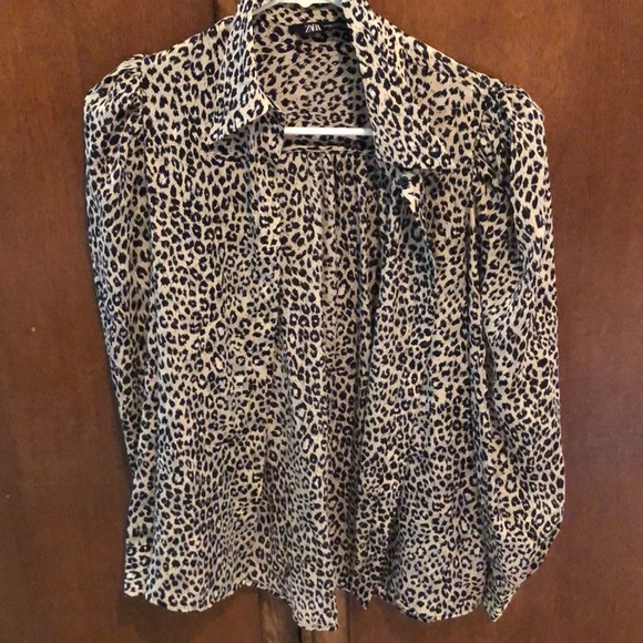 Zara leopard print blouse - Picture 1 of 3